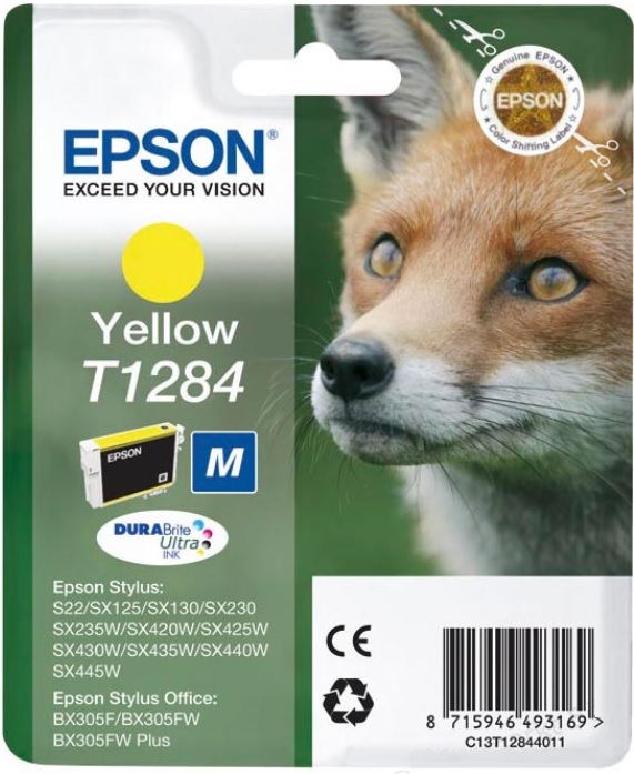 Cartridge Epson Inkjet T1284 Stylus S22 3,5ml YEL