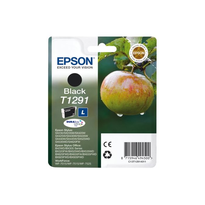 Cartridge Epson Inkjet T1291 Stylus SX230 11,2ml BK