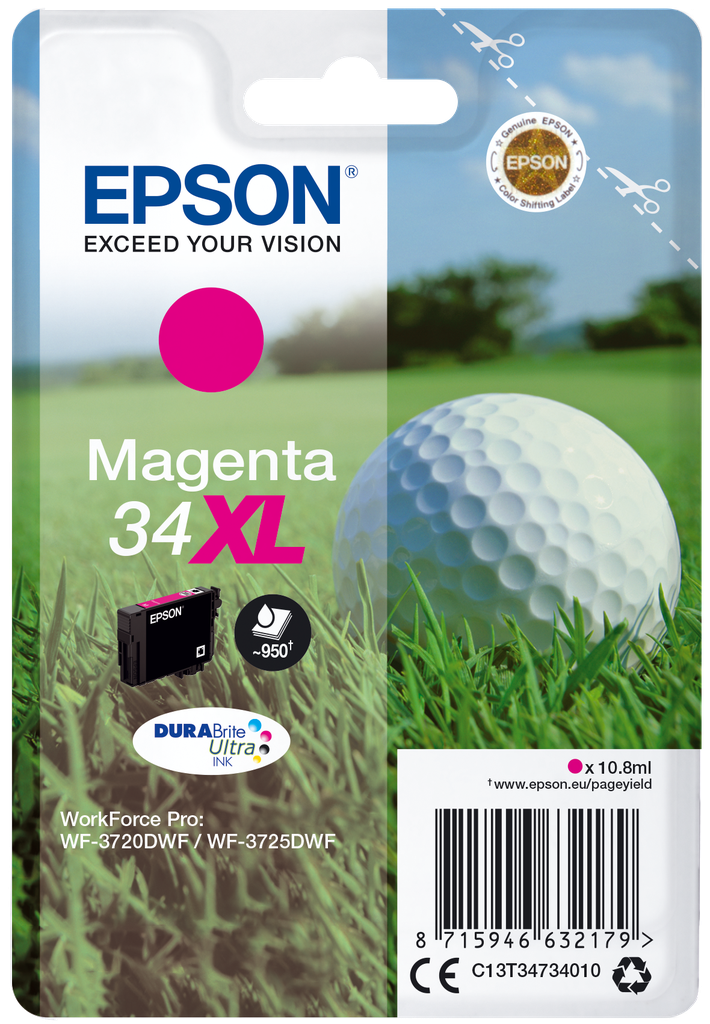 Cartridge Epson Inkjet 34XL WorkForce Pro WF-3720 950 pag. MAG