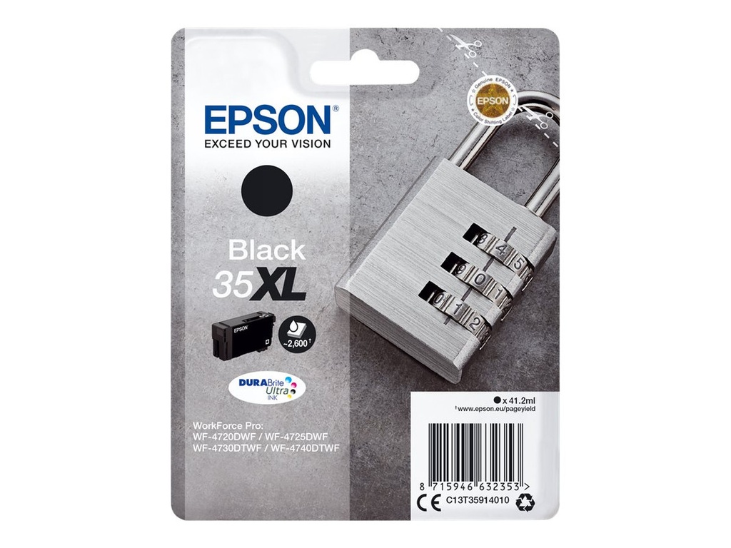 Cartridge Epson Inkjet 35XL WorkForce Pro WF-4720 41,2ml BK