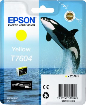 Cartridge Epson Inkjet T7604 SureColor P600 25,9ml YEL