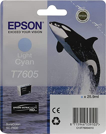 Cartridge Epson Inkjet T7605 SureColor P600 25,9ml LIGHT CY