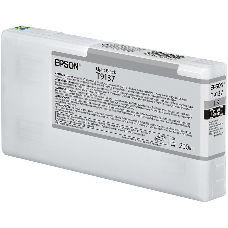 Cartridge Epson Inkjet T9137 SureColor P5000 200ml LIGHT BK