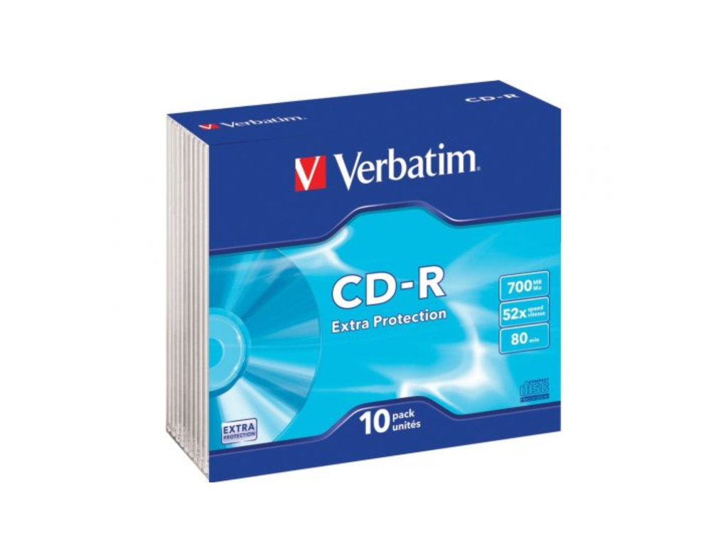 CD-R Verbatim 700mb 80min 52X slimcase (10)