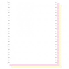 Blanco ft.12"x240 4-voud 56gr afscheurbare pinfeed ncr wit-geel-roze-groen (500)