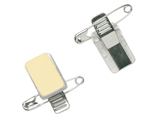 Clip voor badge Etiname combiklem pin+grip zelfklevend metaal (100)