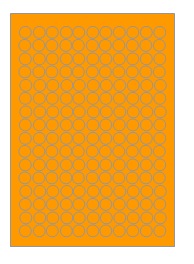 Etiketten Etipage 176 etik/bl Ø15mm 100bl/d fluo oranje