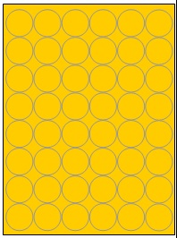 Etiketten Etipage 48 etik/bl Ø32mm 100bl/d fluo oranje