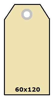 Hangkaartjes radium ft 60x120 225gr met versterkt oogje gems (1000)