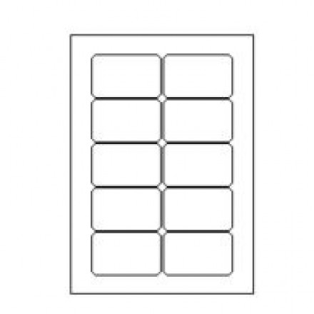 Etiketten Etipage 10 etik/bl 80x50,8mm 100bl/d afneembaar mat