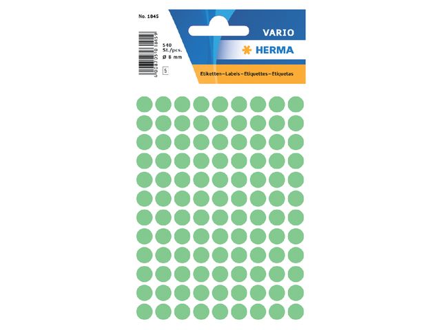 Etiketten Herma vario Ø8mm groen 