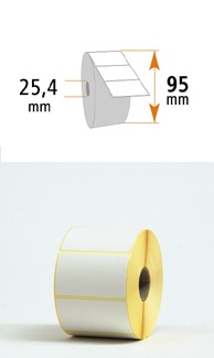 Thermotransferetiket op rol 57x33mm (1150)