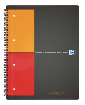 Spiraalboek Oxford International Notebook hardcover A4+ geruit 160blz