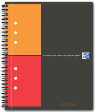 Spiraalboek Oxford International Notebook hardcover A5+ geruit 160blz