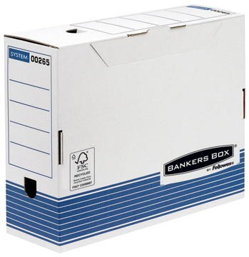 Archiefdoos Fellowes Bankers Box System 260x315mm rug 100mm blauw