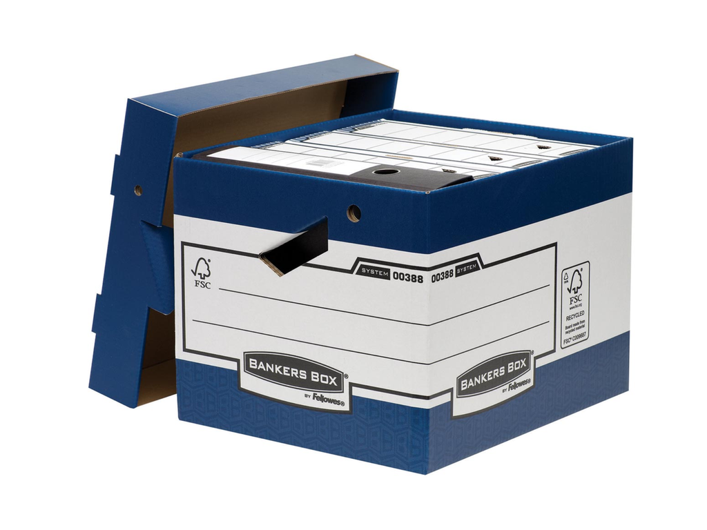 Archiefdoos Fellowes Bankers Box 333x292x404mm blauw