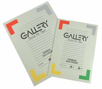 Tekenblok Gallery 27x36cm 120gr wit 24 vel