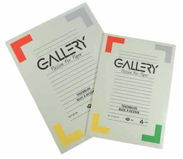 Tekenblok Gallery 21x29,7cm 120gr wit 24vel