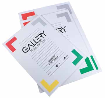 Tekenblok Gallery 24x32cm 190gr wit 20vel