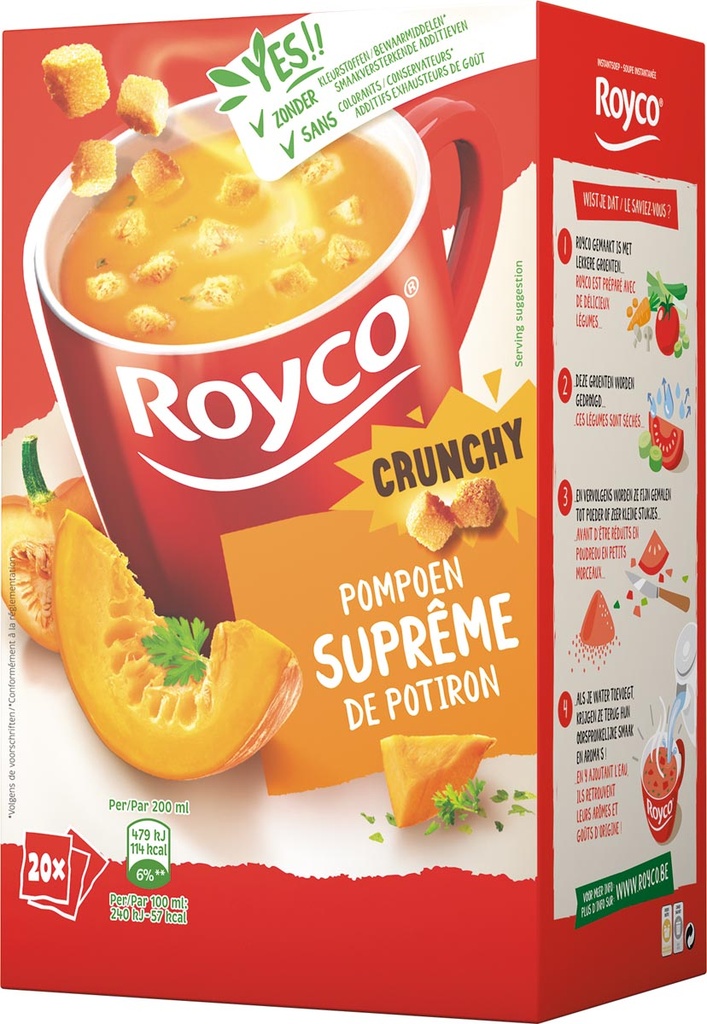 Minute soep Royco pompoen/korstjes (20)
