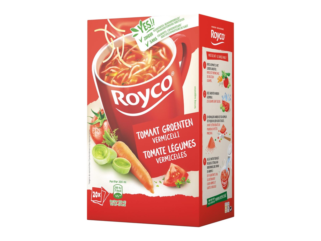 Minute soep Royco tomaat/groenten vermicelli classic (20)