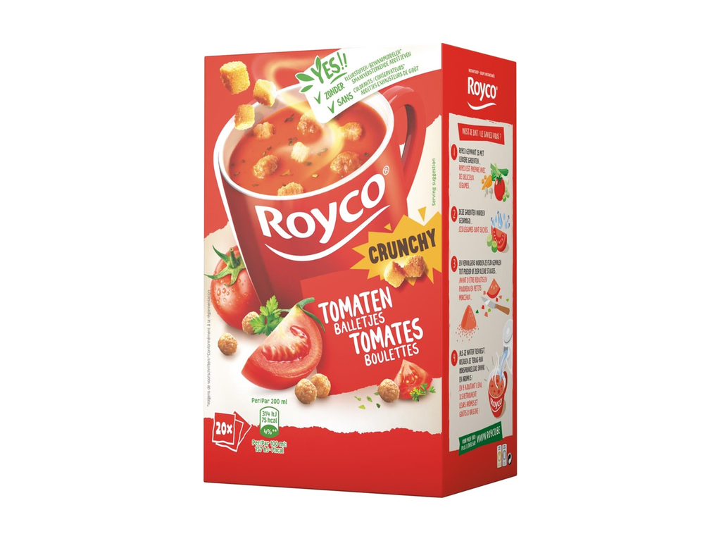 Minute soep Royco tomaat met balletjes/korstjes (20)