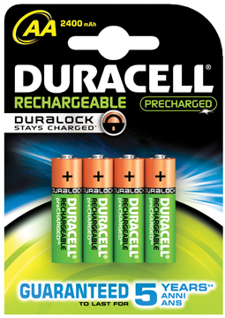 Batterij Duracell Precharged oplaadbaar AA (4)