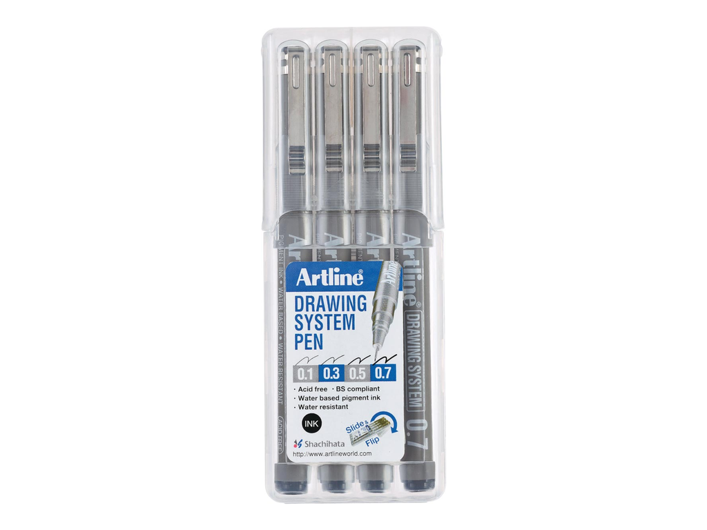 Fineliner Artline Drawing System 0,1/0,3/0,5/0,7mm (4)