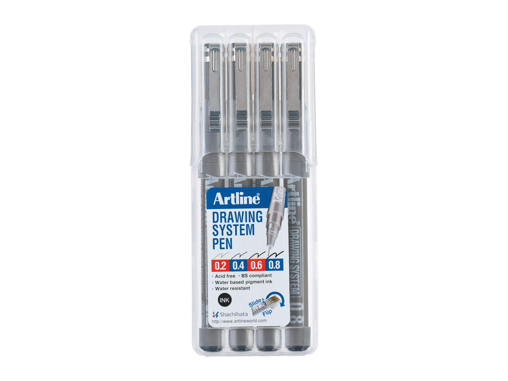 Fineliner Artline Drawing System 0.2/0.4/0.6/0.8
