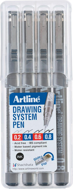 Fineliner Artline Drawing System 0.2/0.4/0.6/0.8