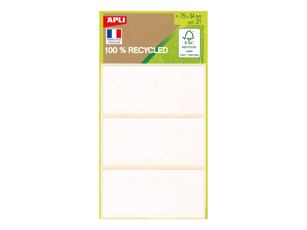 Etiketten Apli 75x34mm wit (21)