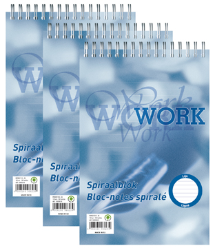 Schrijfblok Work spiraal A5 gelijnd 100vel 70gr