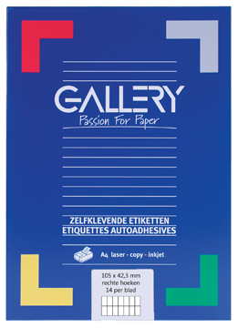 Etiketten Gallery 14 etik/bl 105x42mm (100)