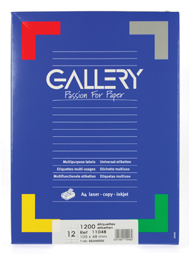 Etiketten Gallery 12 etik/bl 105x48mm (100)