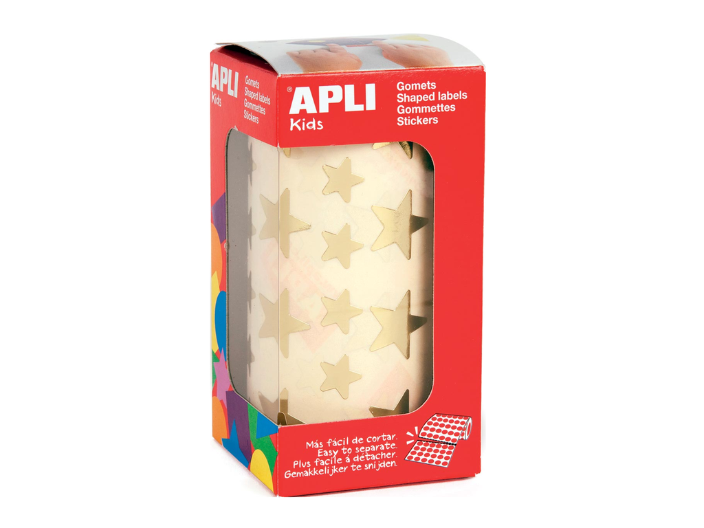 Etiketten Apli kids ster op rol goud (2360)