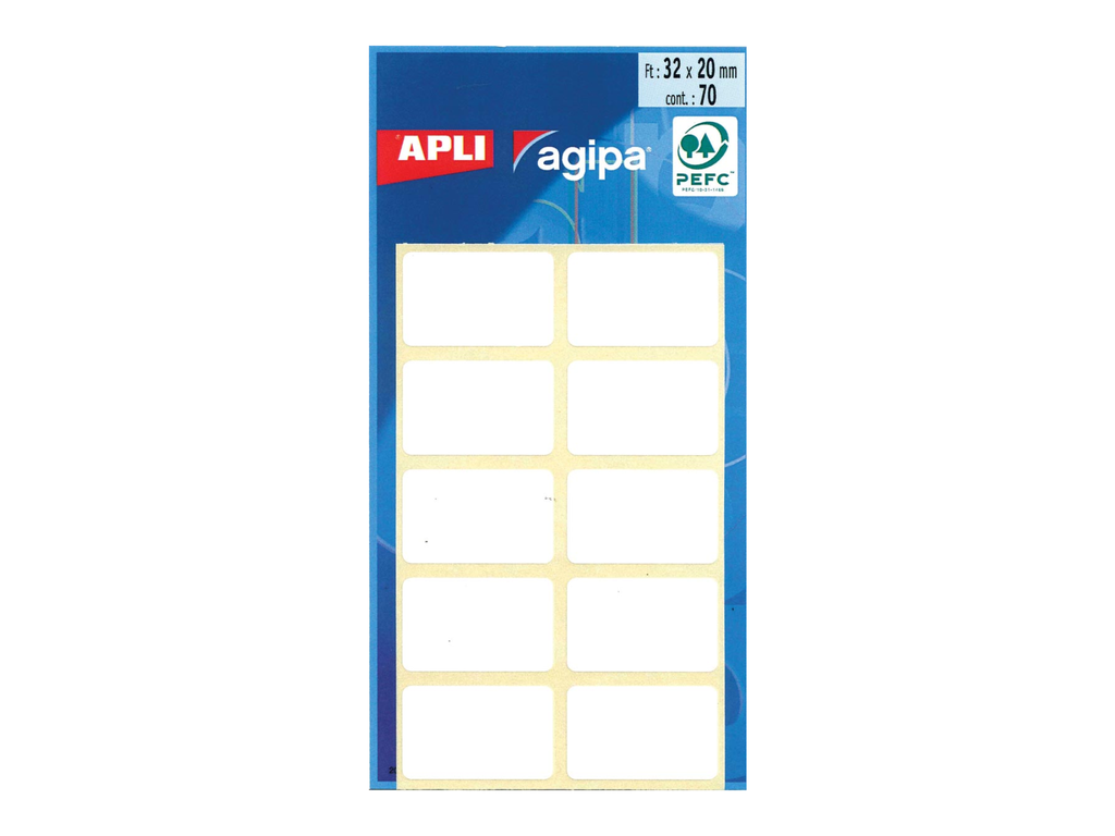 Etiketten Apli 20x32mm wit (70)