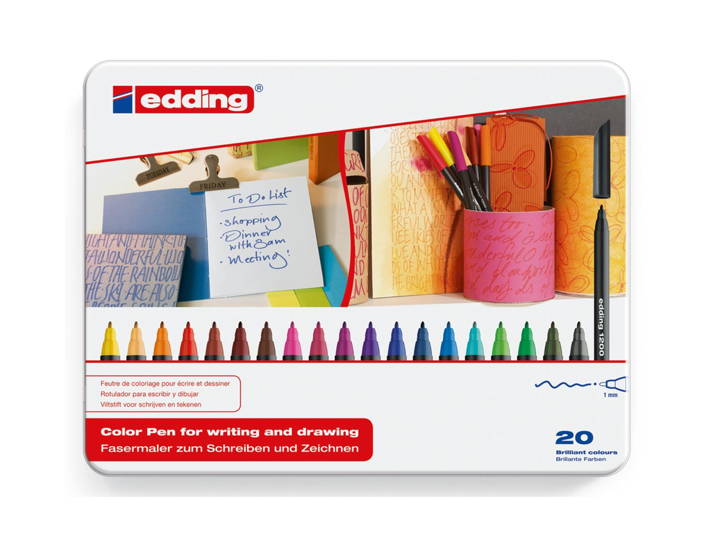 Viltstift Edding 1200 1mm assorti (20)