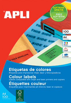 Etiketten Apli 04 etik/bl 105x148mm groen (20)