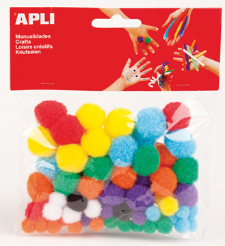 Pompons Apli kids 3 formaten assorti (78)