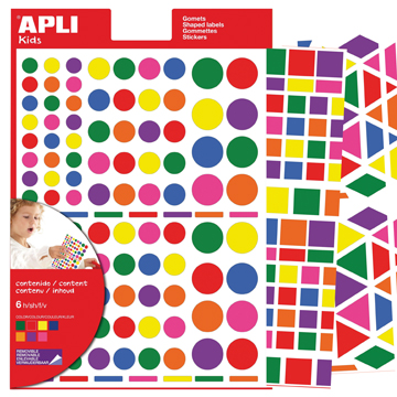 Etiketten Apli kids driehoek ≠ vormen assorti (6)