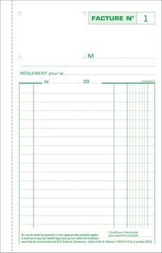 Facturen Exacompta karton 21x13,5cm 50blad tripli zelfkopiërend franstalig