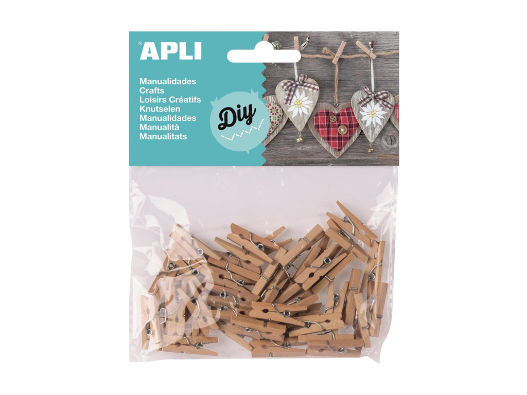 Wasknijpers Apli kids mini 25x3mm naturel (45)
