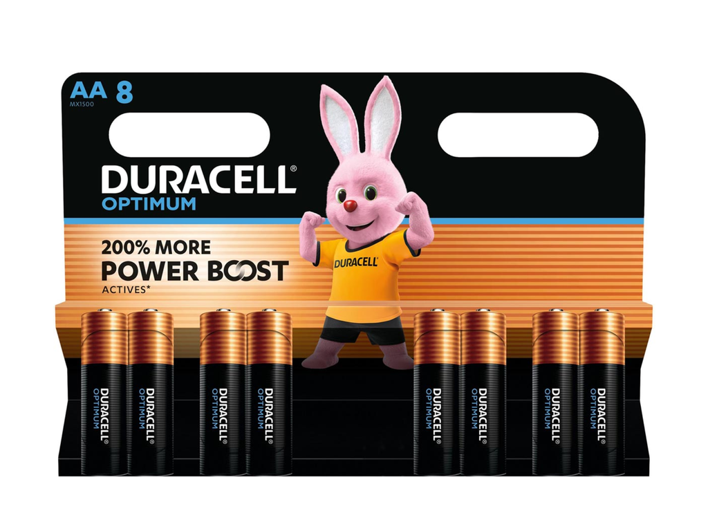 Batterij Duracell Optimum AA (8)