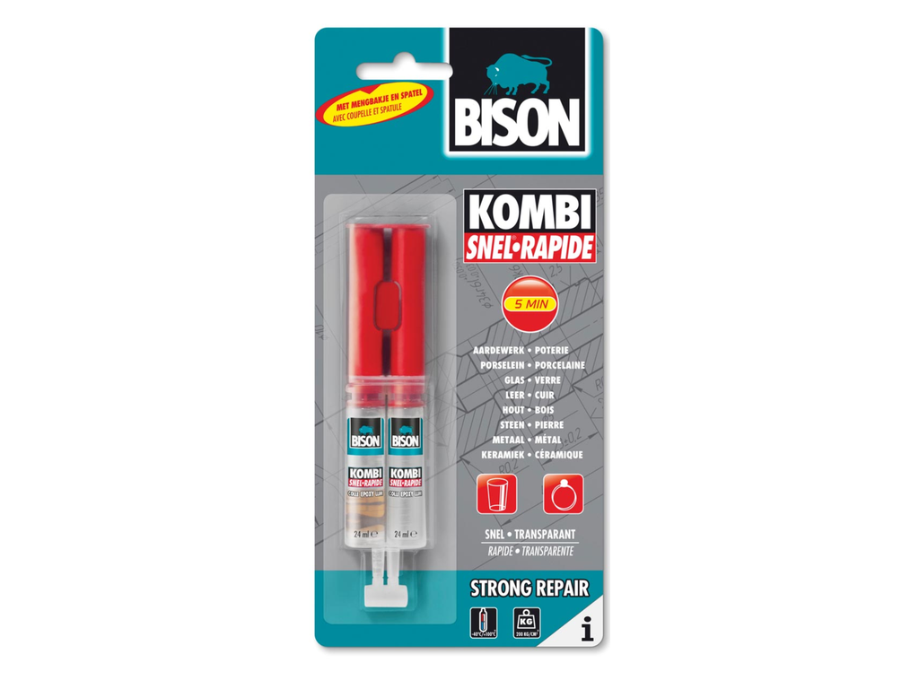 2-componentenlijm Bison Kombi Snel 24ml