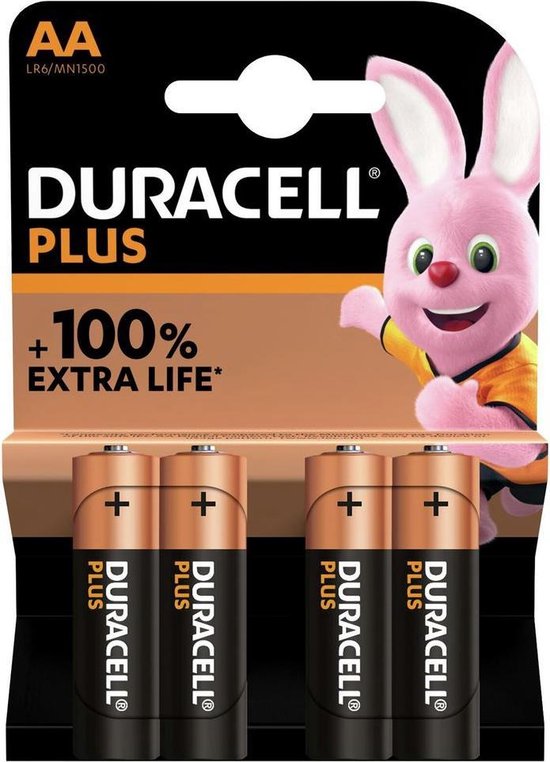 Batterij Duracell Plus 100% AA (4)