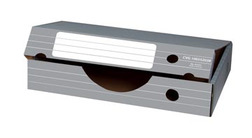 Archiefdoos Elba liggend 450x340mm rug 88mm grijs/wit