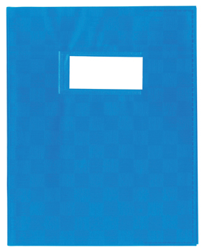 Schriftomslag PP 23x30cm met venster blauw