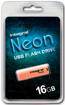 USB-stick Integral Neon 2.0 16GB oranje