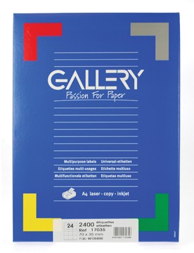 Etiketten Gallery 24 etik/bl 70x35mm (100)