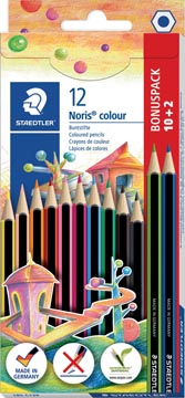 Kleurpotlood Staedtler Noris Colour 185 assorti 10+2 gratis